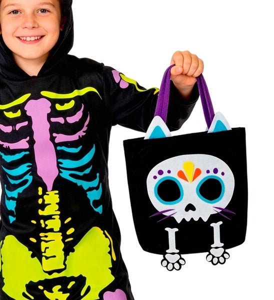 TAS TRICK OR TREAT SKELET KAT van Widmann koop je bij Partywinkel