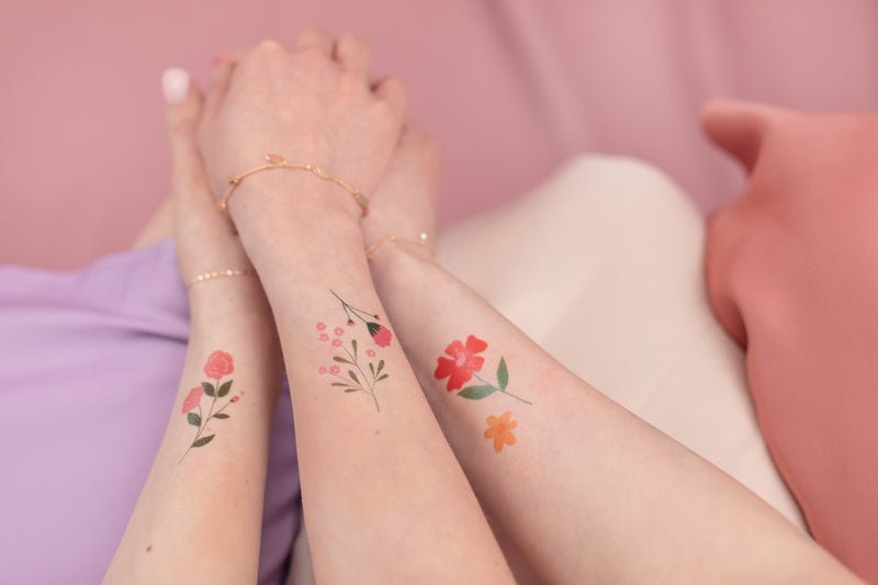 Tattoos Bloemen Mix 19st van Partydeco koop je bij Partywinkel