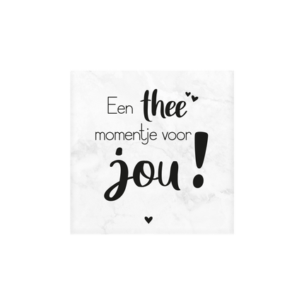 Thee Momentje Marmeren Onderzetters 10cm van Paper Dreams koop je bij Partywinkel