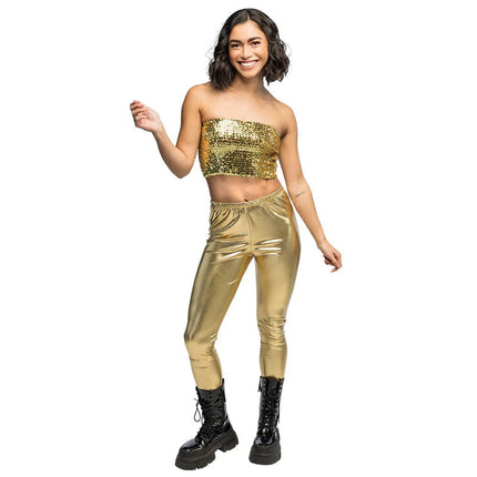 Top Sparkle goud (M/L stretch) van Boland koop je bij Partywinkel