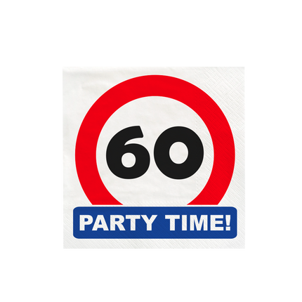 60 Years Serwetki Znak drogowy 16,5cm 16szt