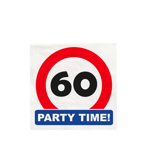 60 Years Serwetki Znak drogowy 16,5cm 16szt
