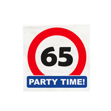 65 Years Serwetki Znak drogowy 16,5cm 16szt
