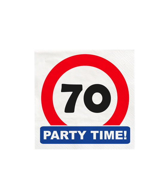 70 Years Serwetki Znak drogowy 16,5cm 16szt