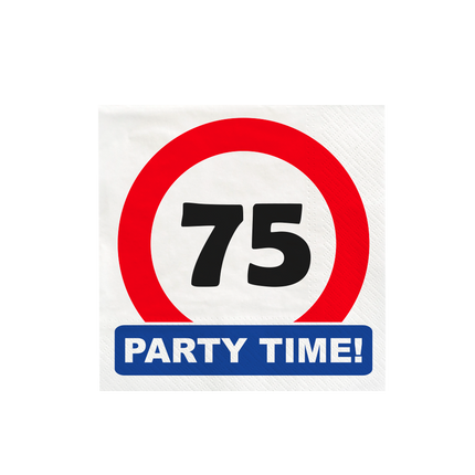 75 lat Serwetki Znak drogowy 16,5cm 16szt