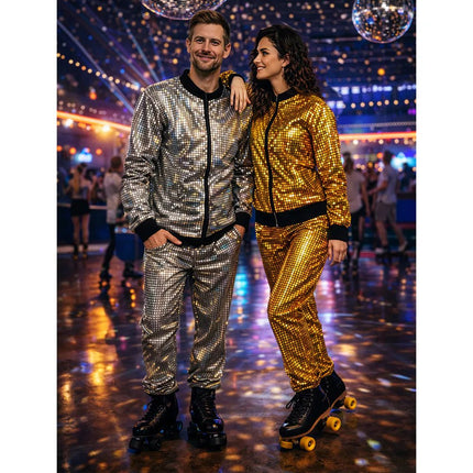 Trainingspak Disco diamond dude zilver van Boland koop je bij Partywinkel
