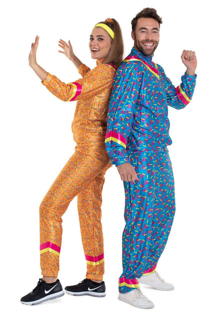 Trainingspak Jaren 80 Dames Oranje van Folat koop je bij Partywinkel