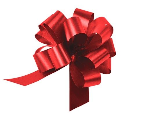 Pociągnij kokardę czerwoną dużą (Ø150 mm)