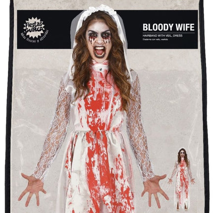 Trouwjurk Halloween Kostuum Dames Bebloed van Fiestas Guirca koop je bij Partywinkel
