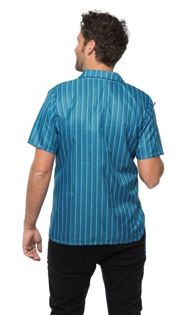 Tshirt Jaren 70 Blauw van Partychimp koop je bij Partywinkel