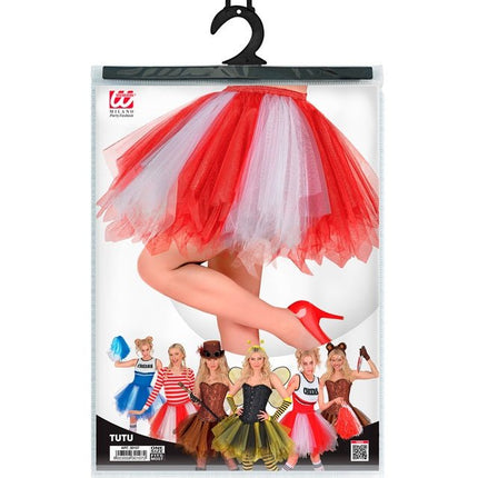 Tutu Rood/Wit van Widmann koop je bij Partywinkel