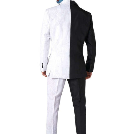 Two Face Zwart Wit Pak Heren Suitmeister van Suitmeister koop je bij Partywinkel