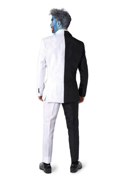 Two Face Zwart Wit Pak Heren Suitmeister van Suitmeister koop je bij Partywinkel