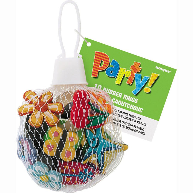 Uitdeelcadeautjes Speelgoed Ringen 16,5cm 10st van Unique koop je bij Partywinkel