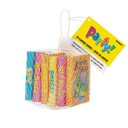 Uitdeelcadeautjes Speelkaarten 12cm 6st van Unique koop je bij Partywinkel
