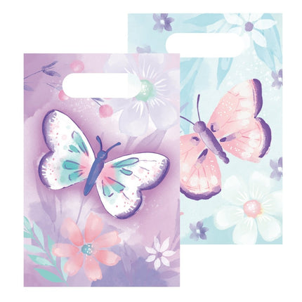 Uitdeelzakjes Vlinders 23cm 8st van Riethmueller koop je bij Partywinkel