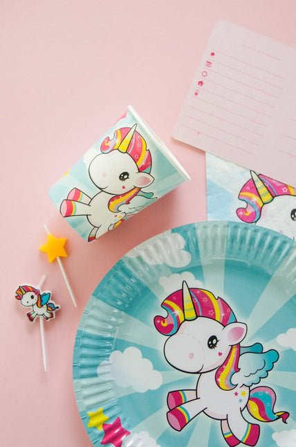 Unicorn Bekers Karton 250ml 8st van Folat koop je bij Partywinkel