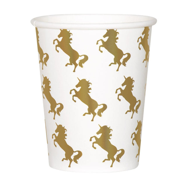 Unicorn Bekers Papier 210ml 10st van Boland koop je bij Partywinkel