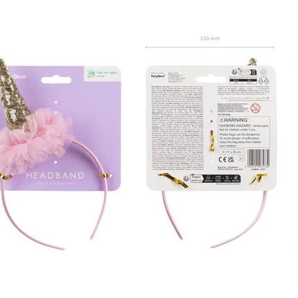 Unicorn Haarband 25cm van Partydeco koop je bij Partywinkel
