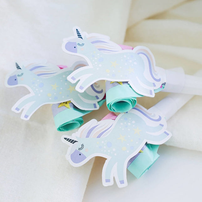 Unicorn Roltongen Rainbows 24cm 6st van Folat koop je bij Partywinkel