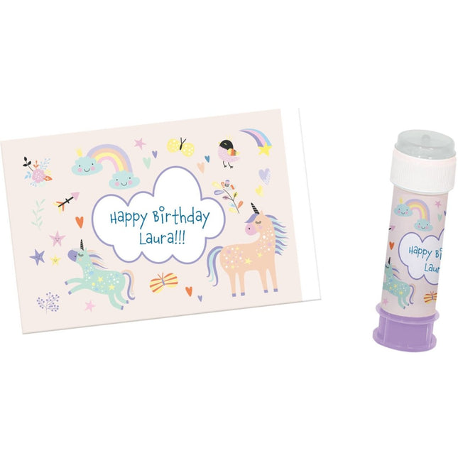 Unicorn Stickers Rainbows Voor Bellenblaas 6st van Folat koop je bij Partywinkel