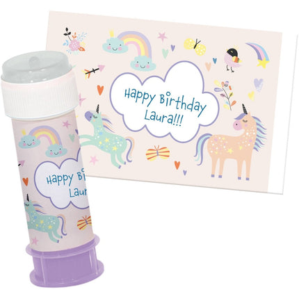 Unicorn Stickers Rainbows Voor Bellenblaas 6st van Folat koop je bij Partywinkel