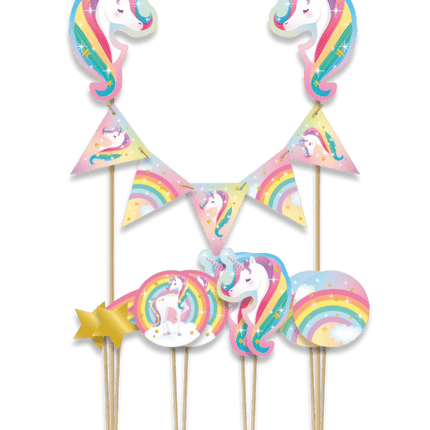 Unicorn Taarttopper 30cm - Partywinkel - 8716764241239