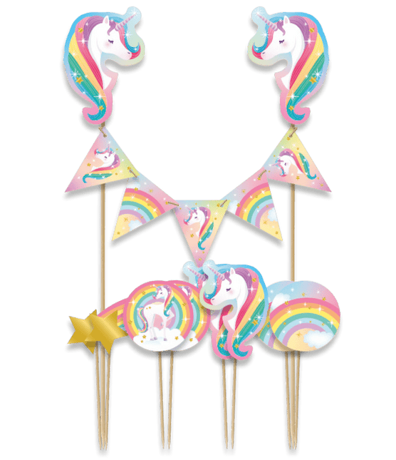 Unicorn Taarttopper 30cm - Partywinkel - 8716764241239