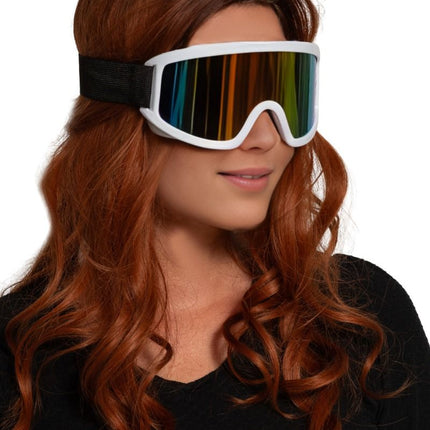 Gogle narciarskie białe