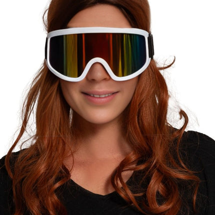 Gogle narciarskie białe