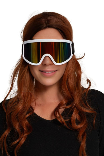 Gogle narciarskie białe