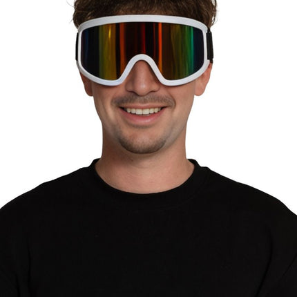 Gogle narciarskie białe