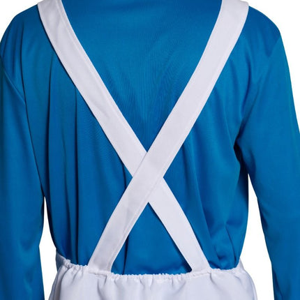 Kostium Smerfa Biały Niebieski Męski