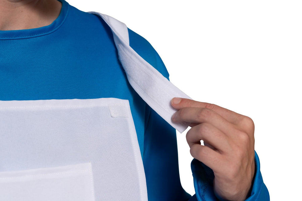 Kostium Smerfa Biały Niebieski Męski