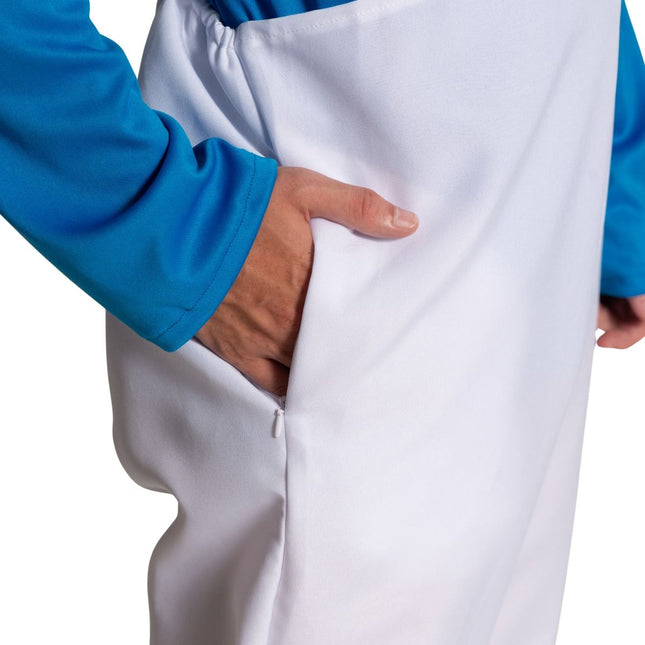 Kostium Smerfa Biały Niebieski Męski