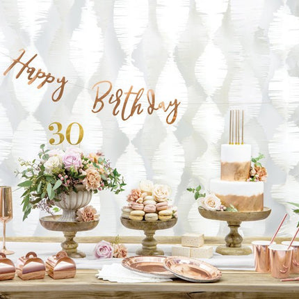 Verjaardag Letterslinger Happy Birthday Rose Goud 62cm van Partydeco koop je bij Partywinkel