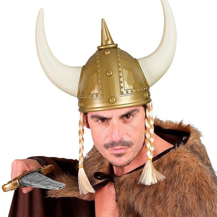 Viking Helm Gehamerd Met Vlechten van Widmann koop je bij Partywinkel