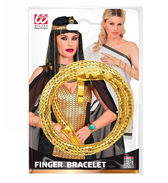 VINGER ARMBAND SLANG GOUD van Widmann koop je bij Partywinkel