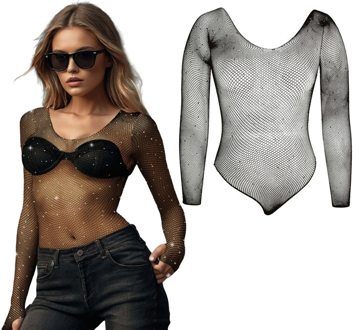 Visnet Body Suit Zwart van Fiestas Guirca koop je bij Partywinkel