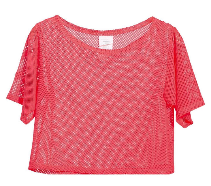 Visnet T/shirt Neon Roze Kort L van Fiestas Guirca koop je bij Partywinkel