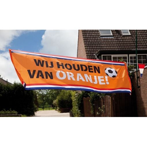 Vlag Wij Houden Van Oranje 2,2m - Partywinkel - 8712026617880