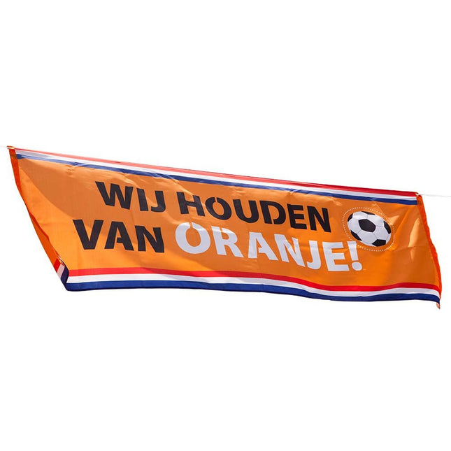 Vlag Wij Houden Van Oranje 2,2m - Partywinkel - 8712026617880