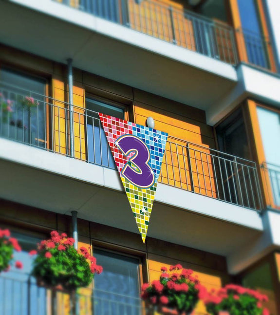 Vlag XL 3 Jaar - Partywinkel - 8714572607032