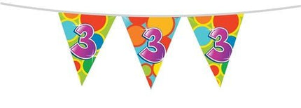 Vlaggenlijn 3 Jaar 10m - Partywinkel - 8711319055033