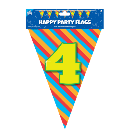 Vlaggenlijn 4 Jaar Gekleurd 10m van Paper Dreams koop je bij Partywinkel