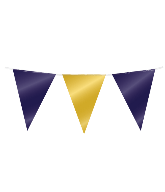 Vlaggenlijn donkerblauw goud van Paper Dreams koop je bij Partywinkel