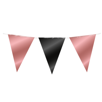 Vlaggenlijn rosegoud zwart van Paper Dreams koop je bij Partywinkel