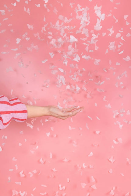 Vlinder Confetti Kanon Lichtroze 20cm van Partydeco koop je bij Partywinkel