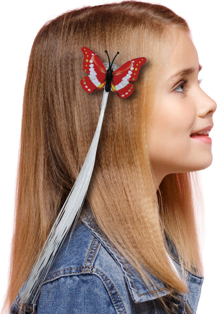 Vlinder Hair Extension Met Licht 33cm van Fiestas Guirca koop je bij Partywinkel