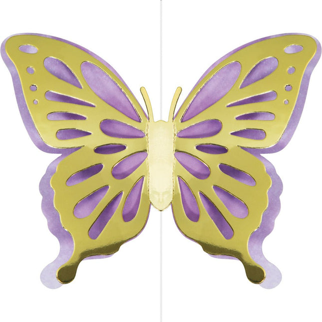 Vlinder Hangdecoratie 18cm 3st van Creative Converting koop je bij Partywinkel